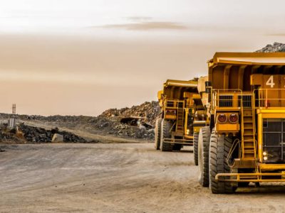 These super sized rock trucks are on their way to drop a load of Platinum rich rock into the crusher. These trucks can carry more than 200 tons of rock at a time, and are too large for public roads.